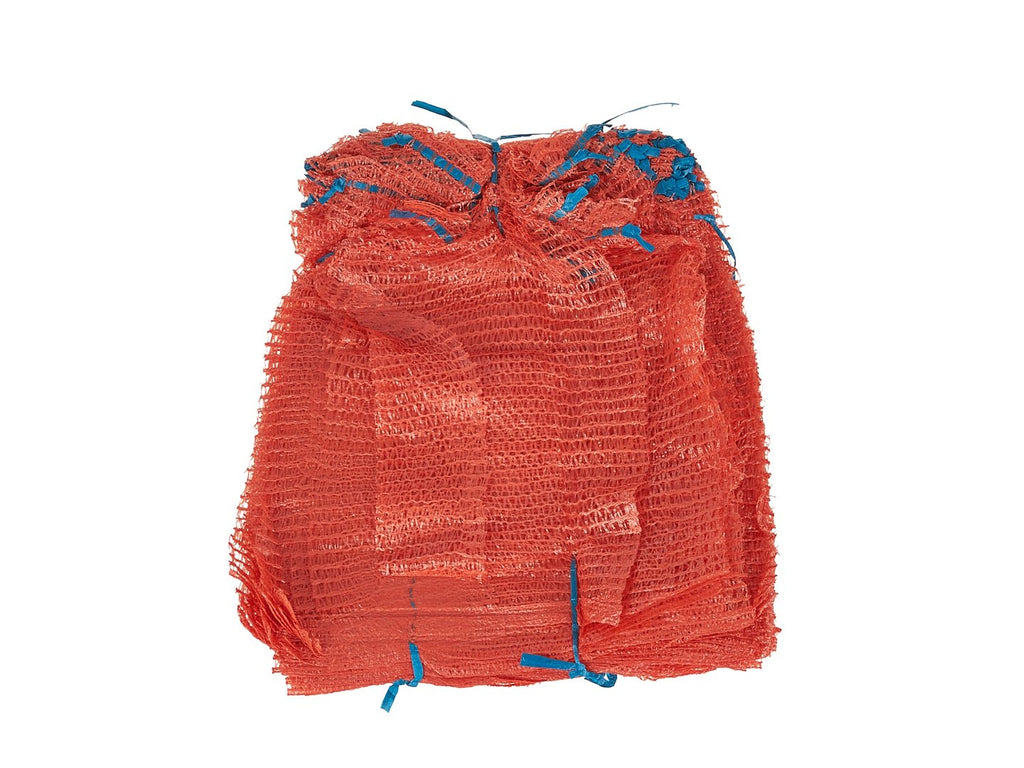Raschel bag with drawstring, 50x80 cm, 30 kg / Orange – Pack of 100