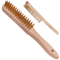 4-row wire brush for rust removal (wooden handle)