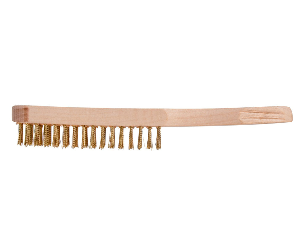 4-row wire brush for rust removal (wooden handle)