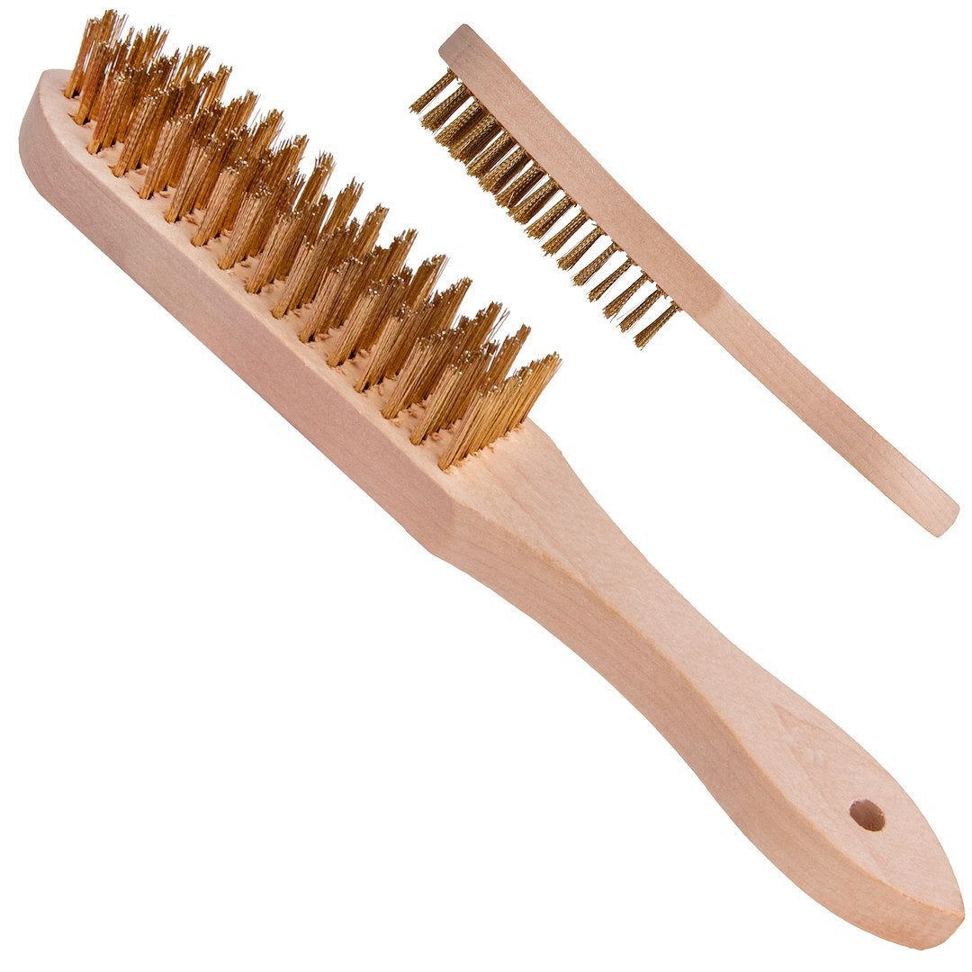 6-row Wire Brush for Rust Removal (Wooden Handle)