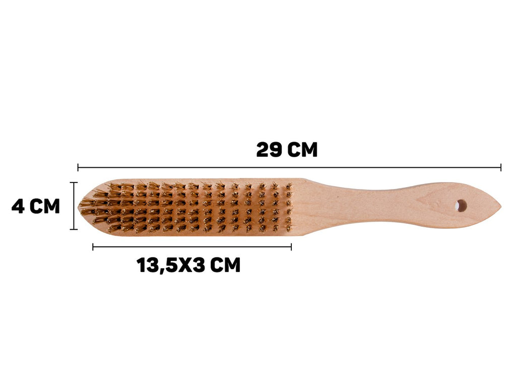 6-row Wire Brush for Rust Removal (Wooden Handle)