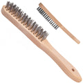 4-Row Wire Brush for Rust Removal (Wooden Handle)