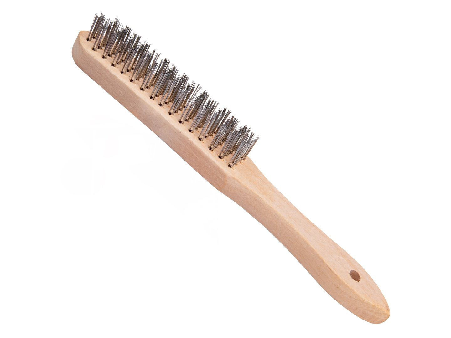 4-Row Wire Brush for Rust Removal (Wooden Handle)