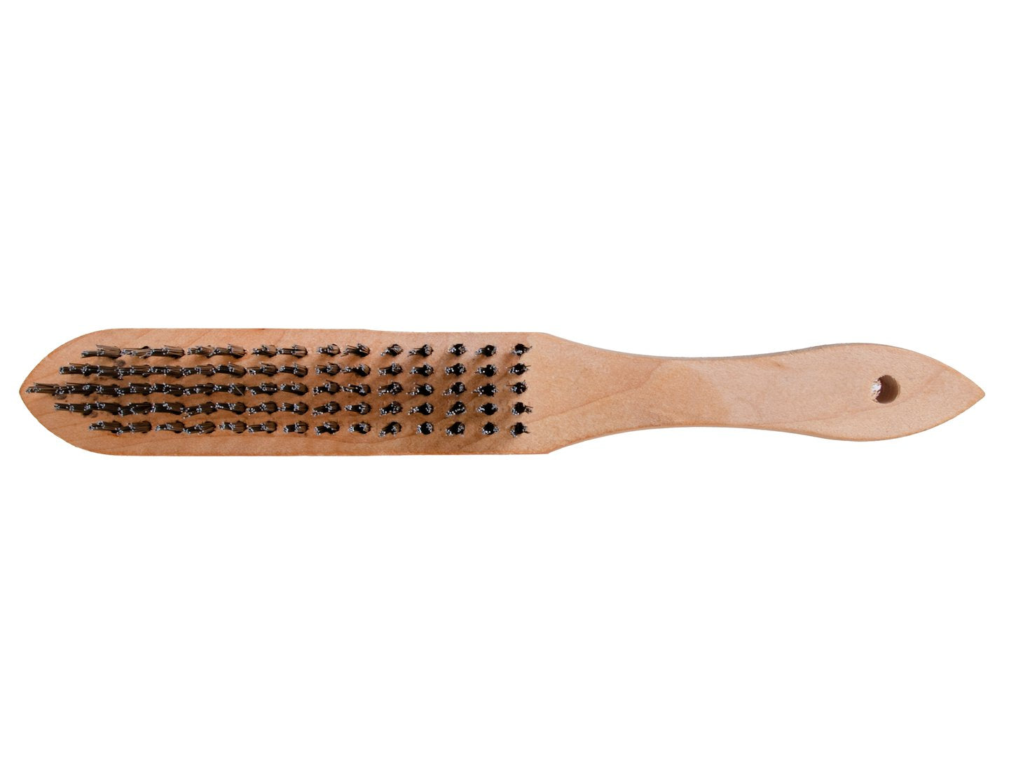 5-row wire brush for rust removal (wooden handle)