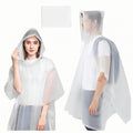 Universal Size Waterproof Rain Poncho with Hood Fish Pattern