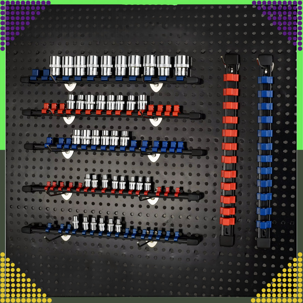 1/2" padrunvõtmete siin - ehk padruniirööbashoidik – 12 kohta - Ostuklikk