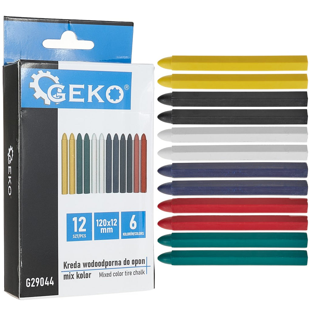 12 pcs of mixed-color tire chalk 12x120 mm