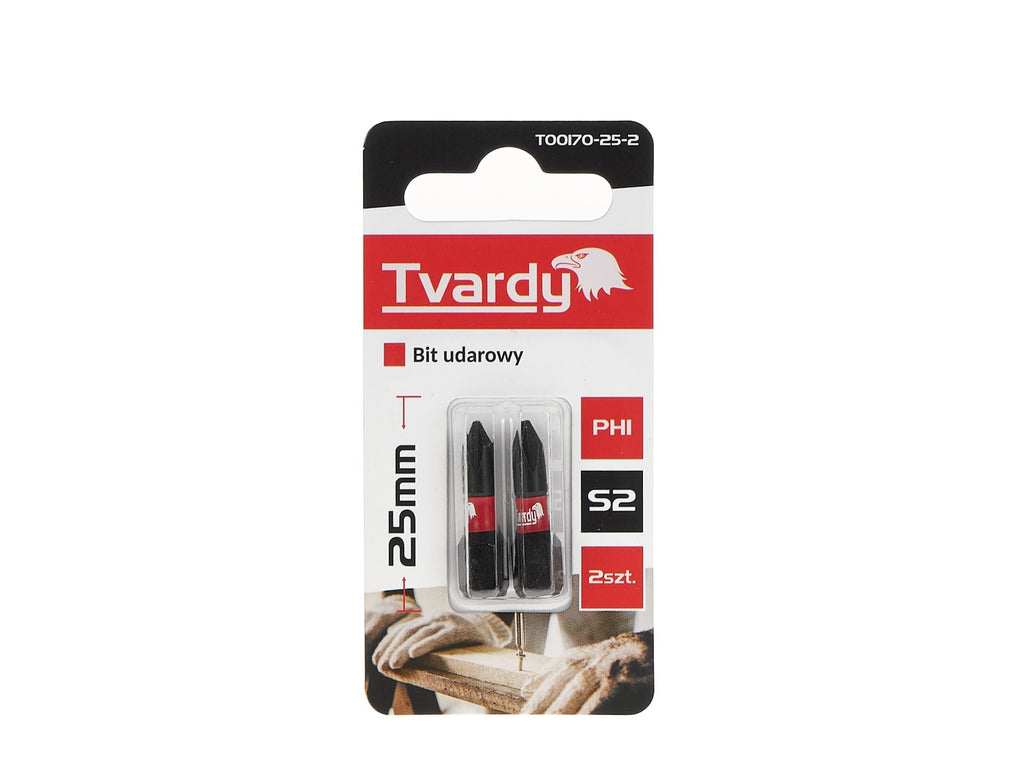 Impact screwdriver bit PH1 25 mm S2 – Pack of 2