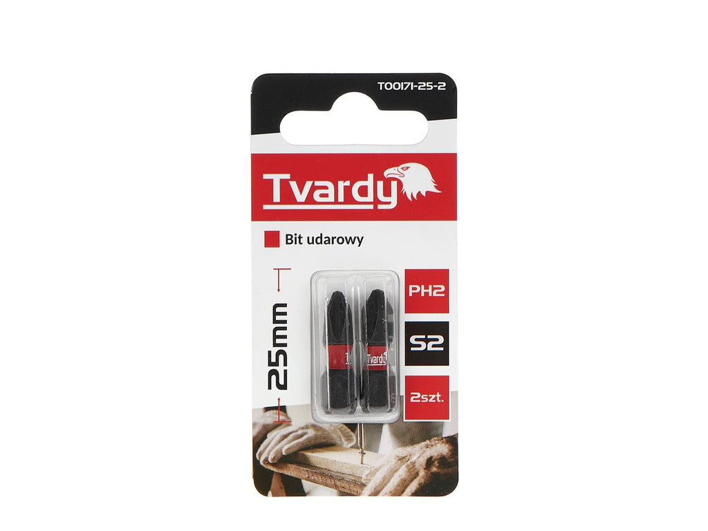 Impact screwdriver bit PH2 25mm S2 – Pack of 2