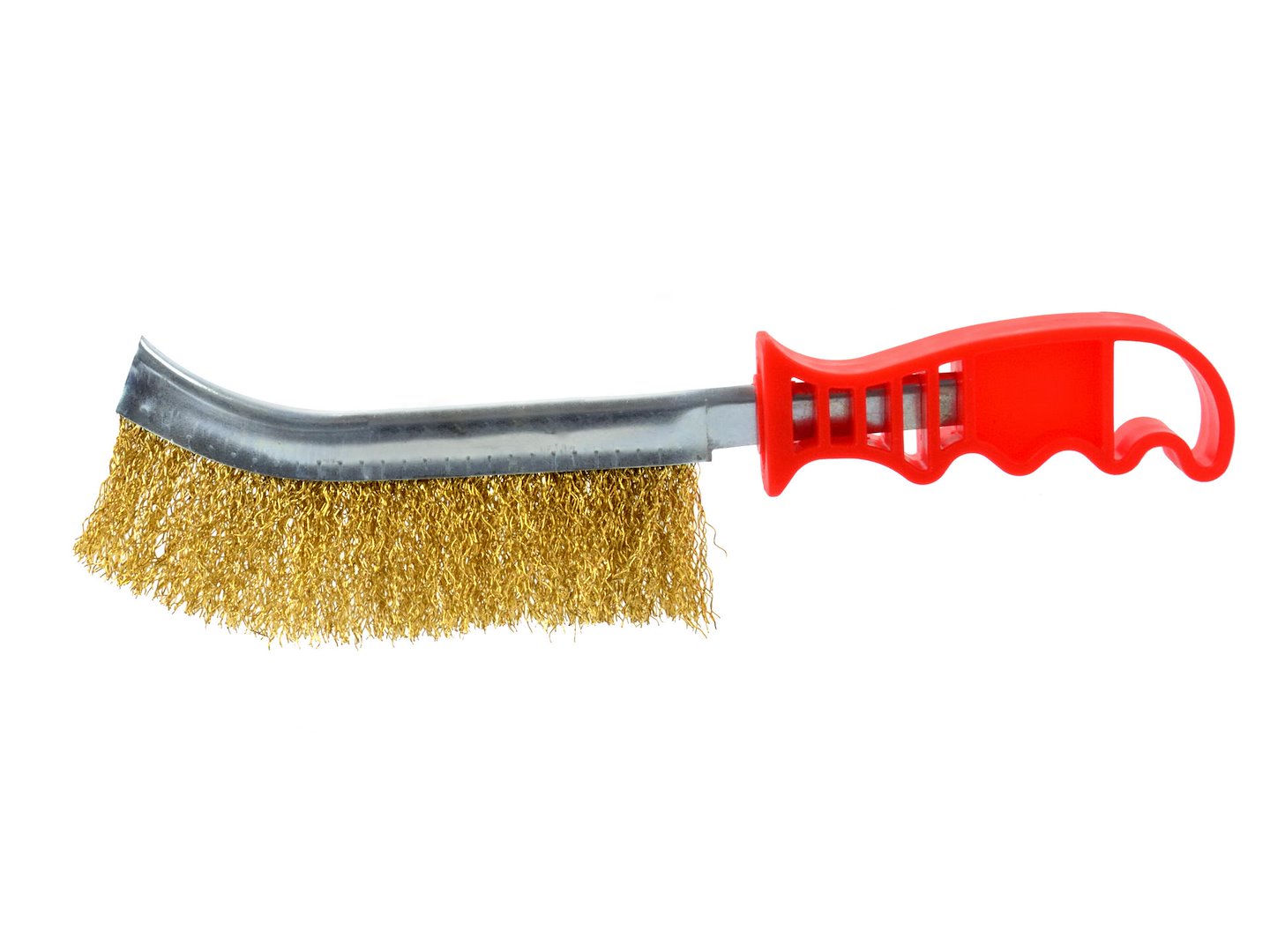 Hand Scratch Brush, Brass-Plated Wire