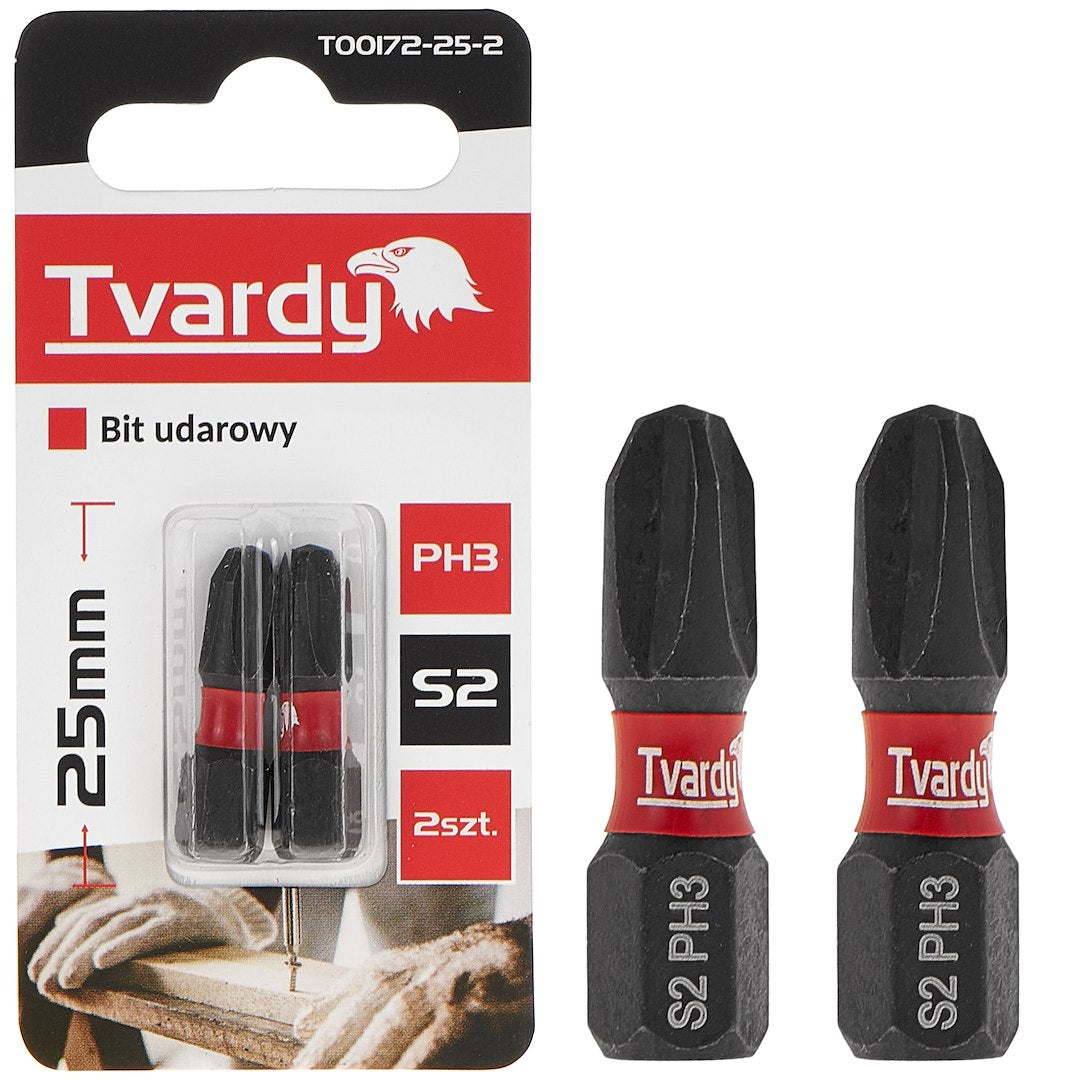 Impact screwdriver bit PH3 25mm S2 – Pack of 2