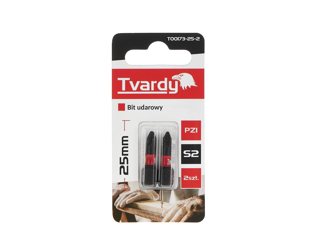 Impact Screwdriver Bit PZ1 25mm S2 – Pack of 2