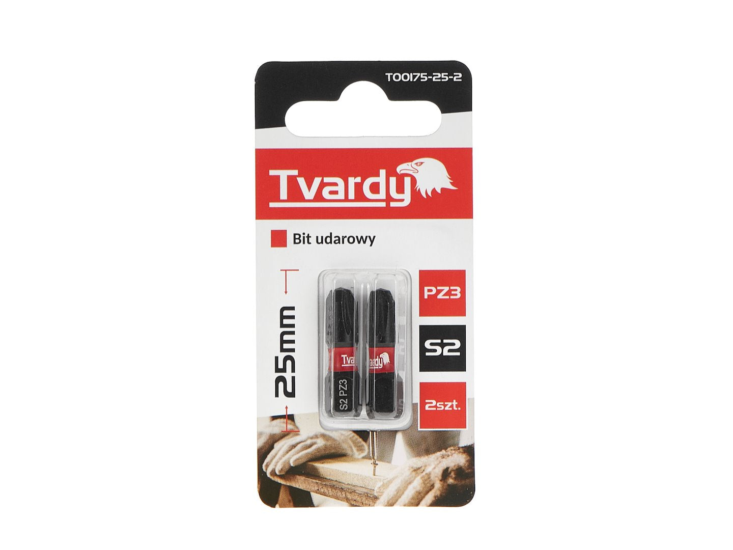 Impact Screwdriver Bit PZ3 25mm S2 – Pack of 2
