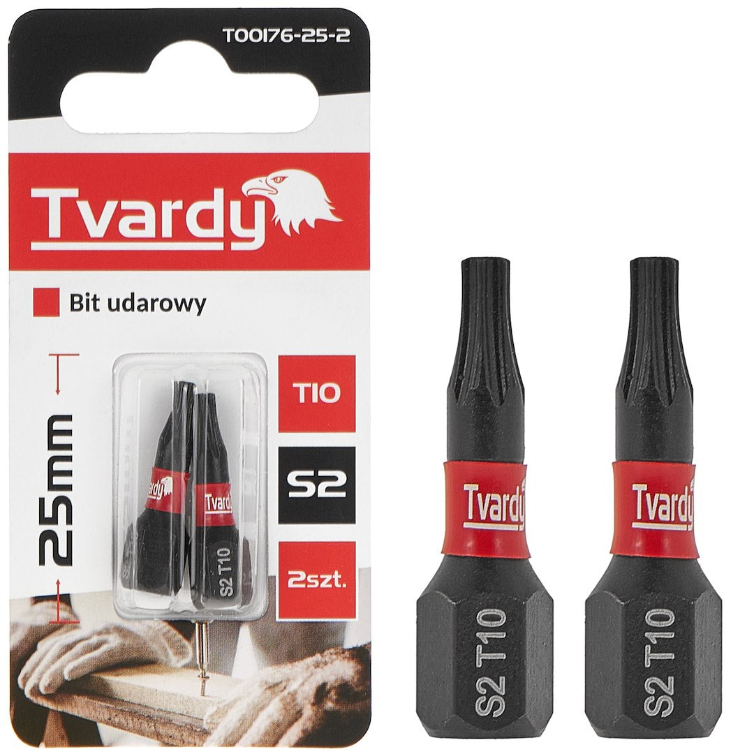 Impact Screwdriver Bit T10 25mm S2 – Pack of 2