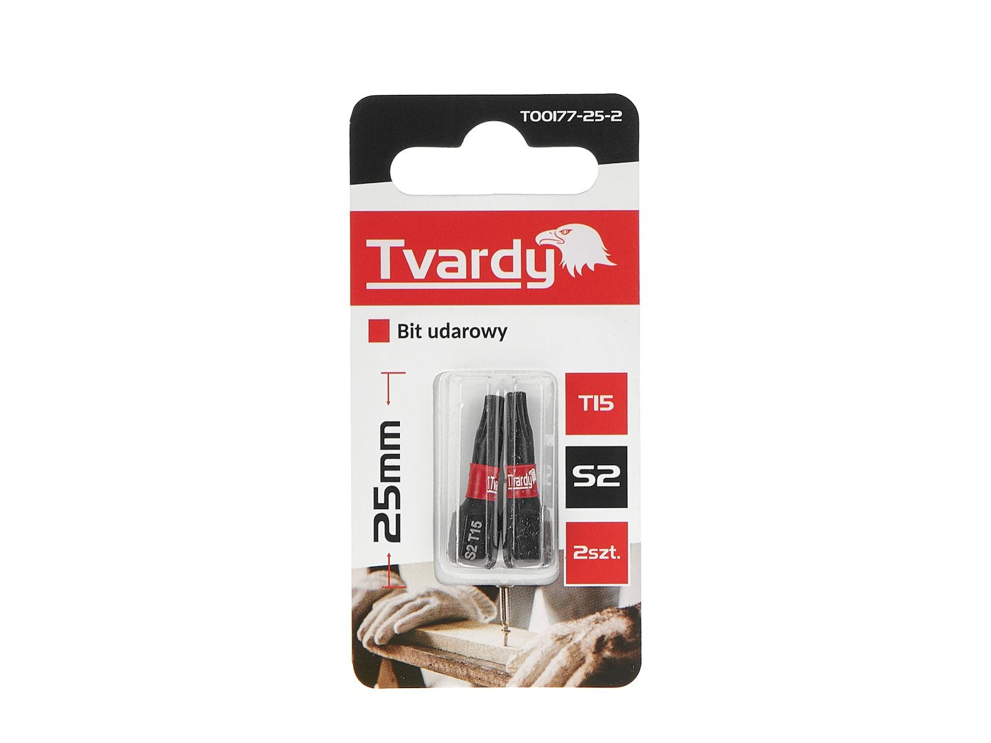 Impact screwdriver bit T15 25 mm S2 – Pack of 2