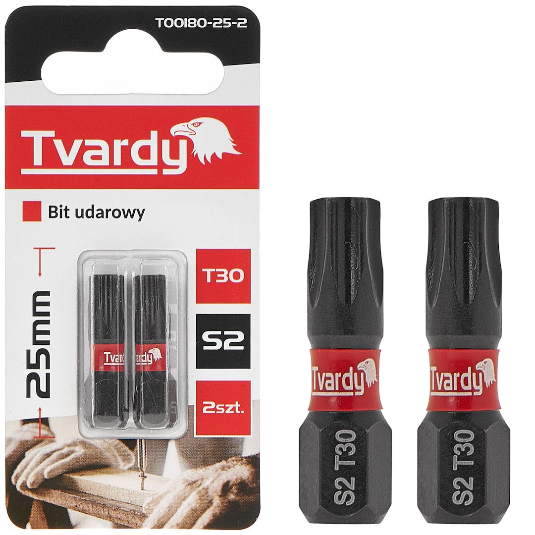 Impact Screwdriver Bit T30 25mm S2 – Pack of 2