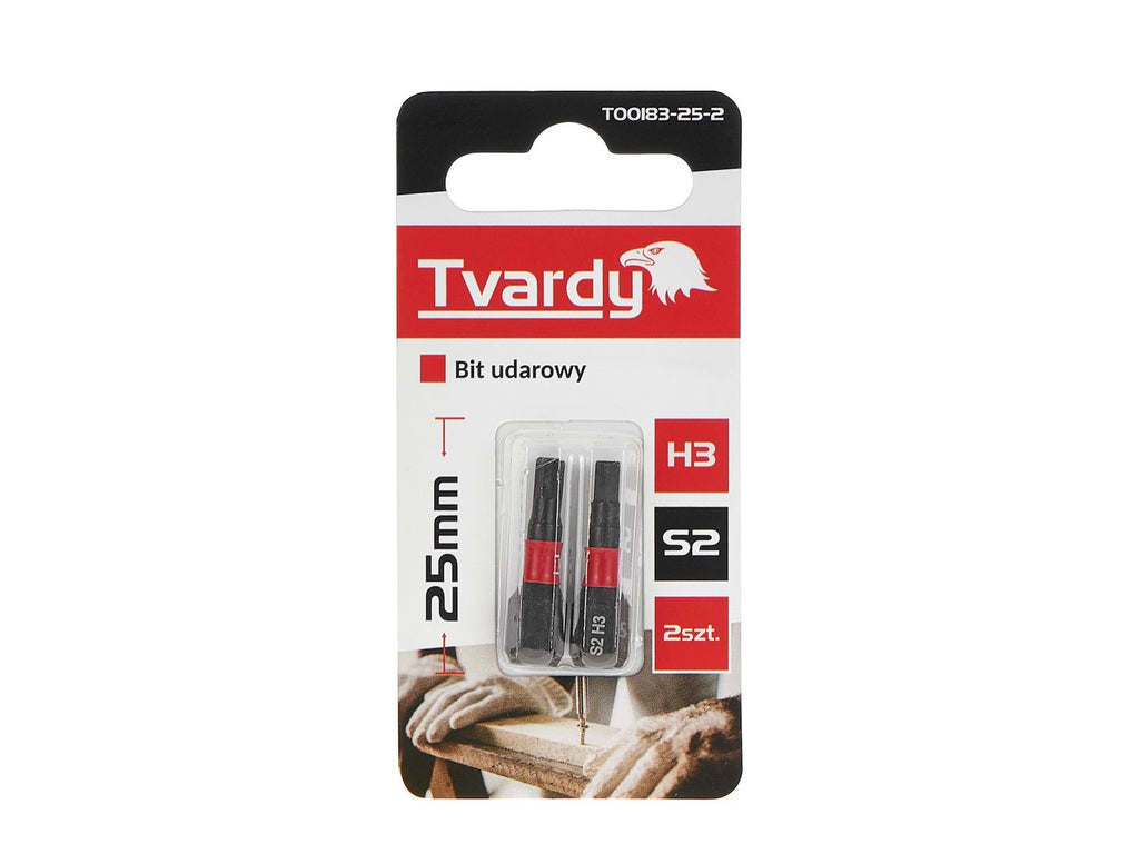 Impact Screwdriver Bit H3 25mm S2 – Pack of 2
