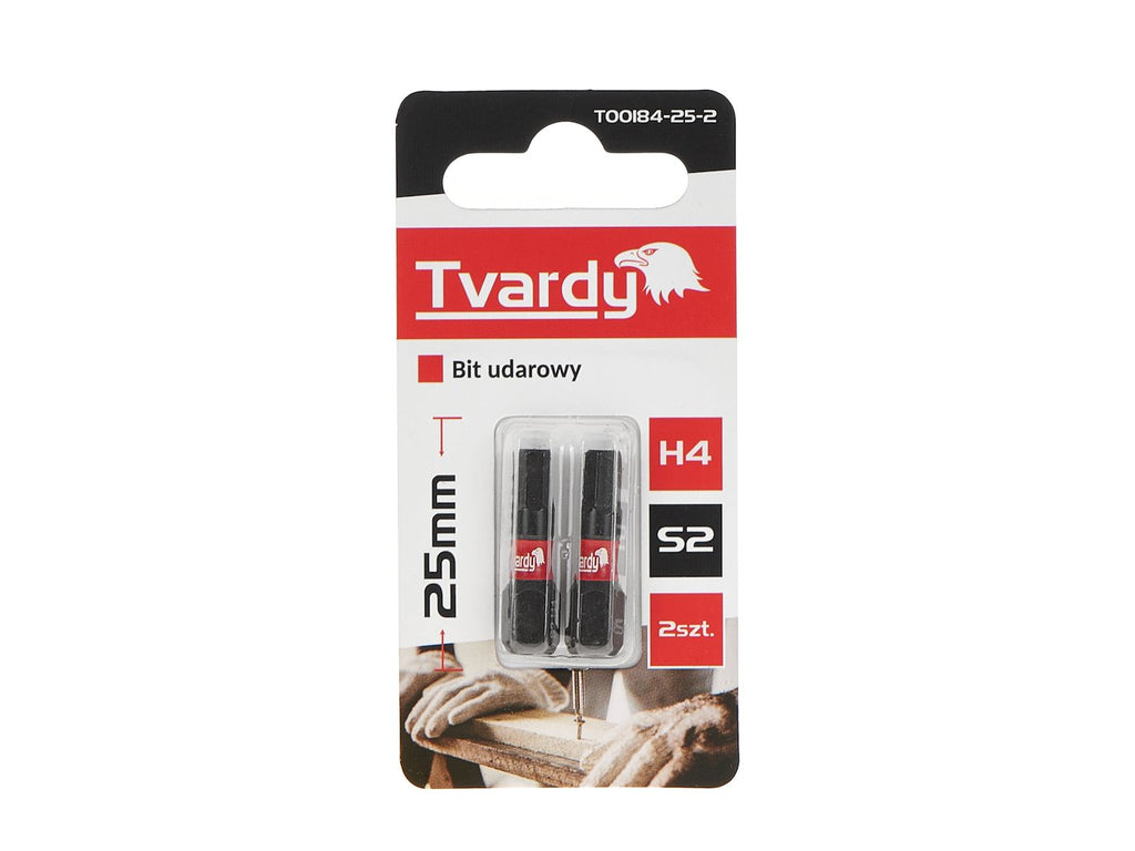 Impact Screwdriver Bit H4 25mm S2 – Pack of 2