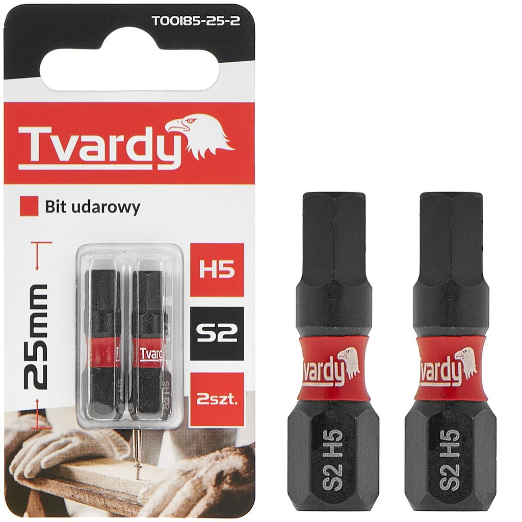 Impact Screwdriver Bit H5 25mm S2 – Pack of 2