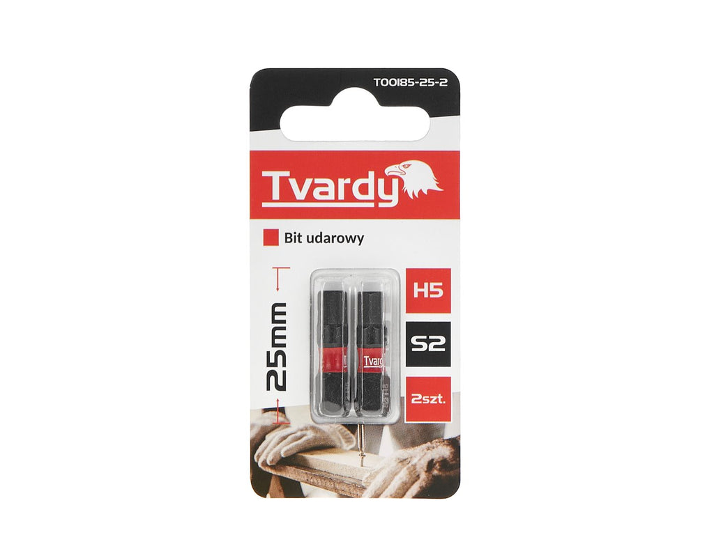 Impact Screwdriver Bit H5 25mm S2 – Pack of 2