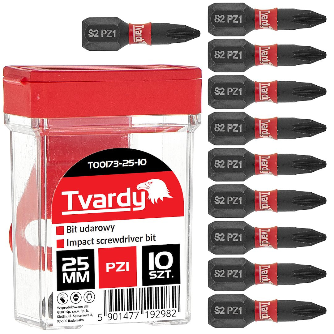 Impact Screwdriver Bit PZ1 25 mm S2 – box – Pack of 10