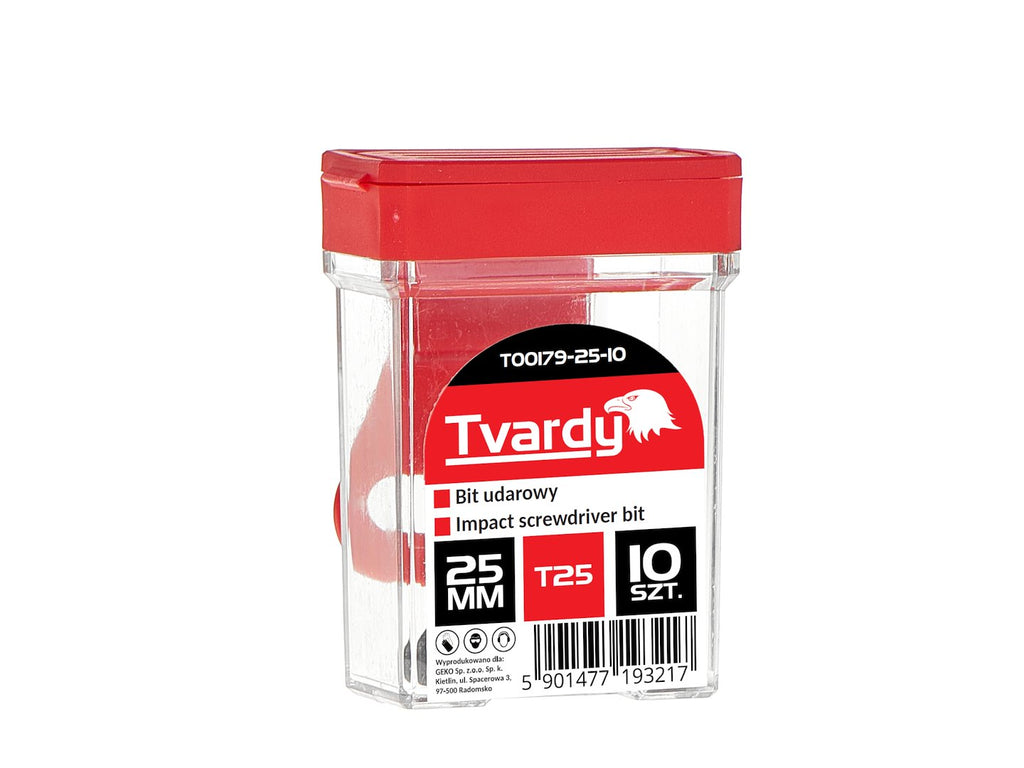 Impact screwdriver bit T25 25mm S2 – box – Pack of 10