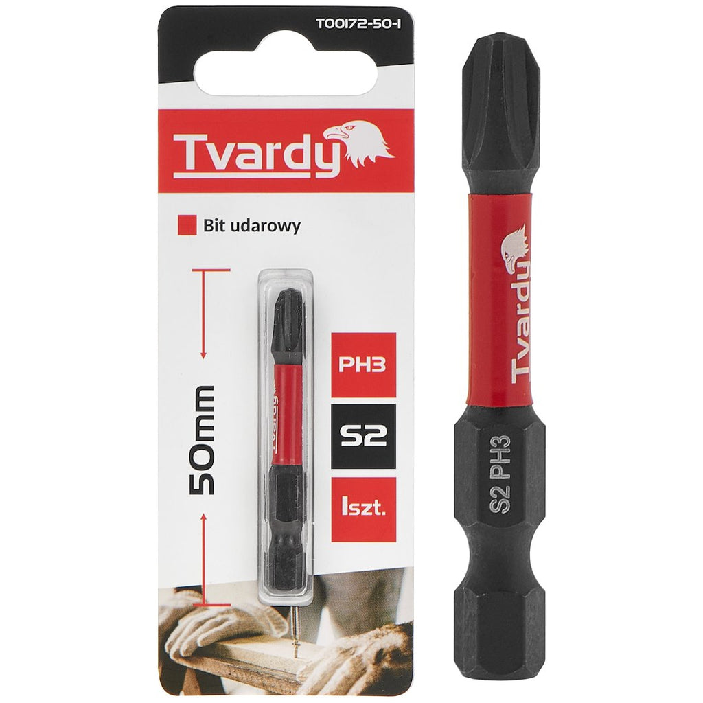 Impact screwdriver bit PH3, 50 mm, S2