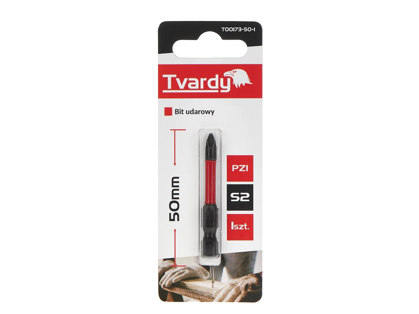 Impact screwdriver bit, PZ1, 50 mm, S2
