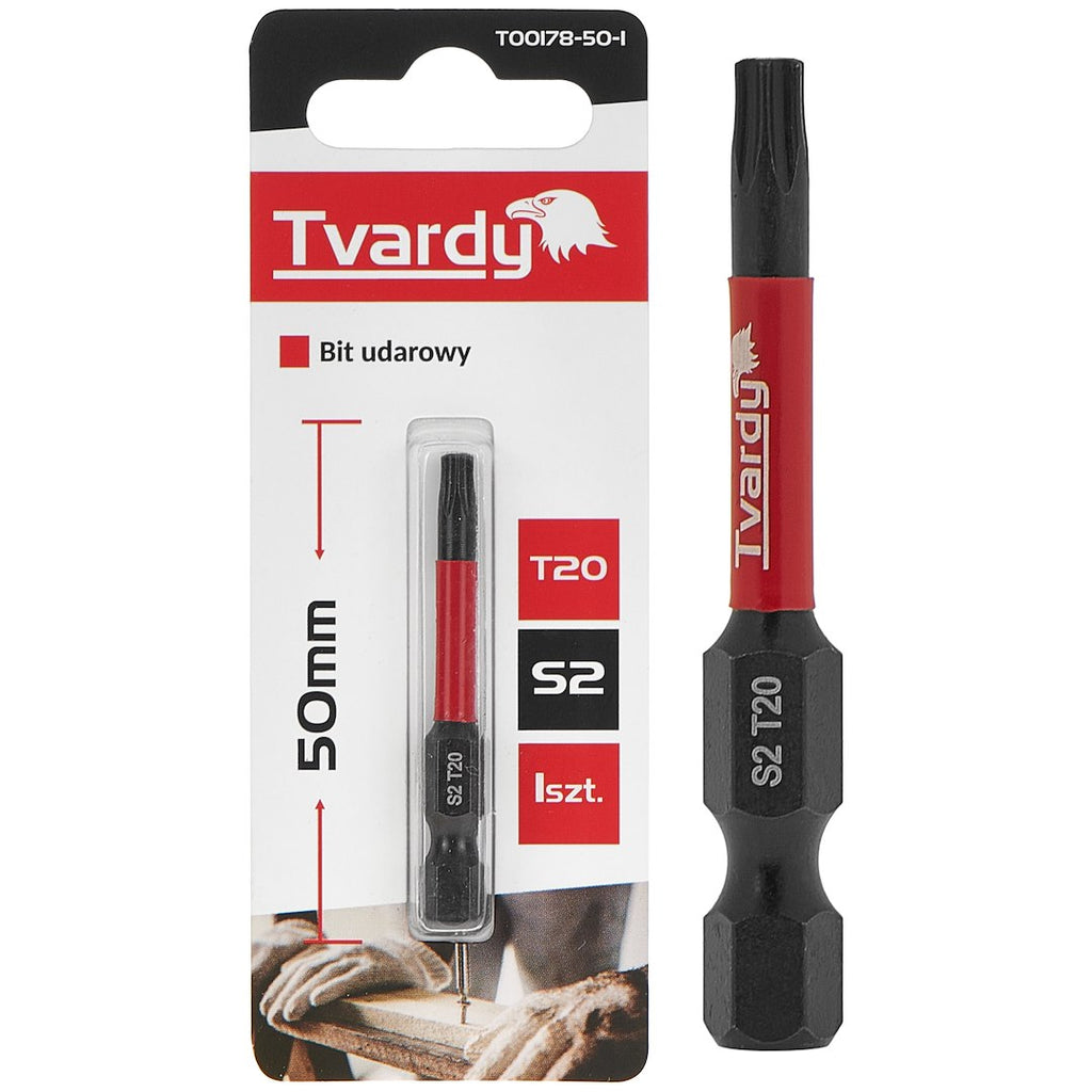 Impact screwdriver bit T20, 50 mm, S2