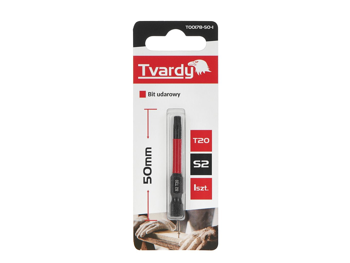 Impact screwdriver bit T20, 50 mm, S2