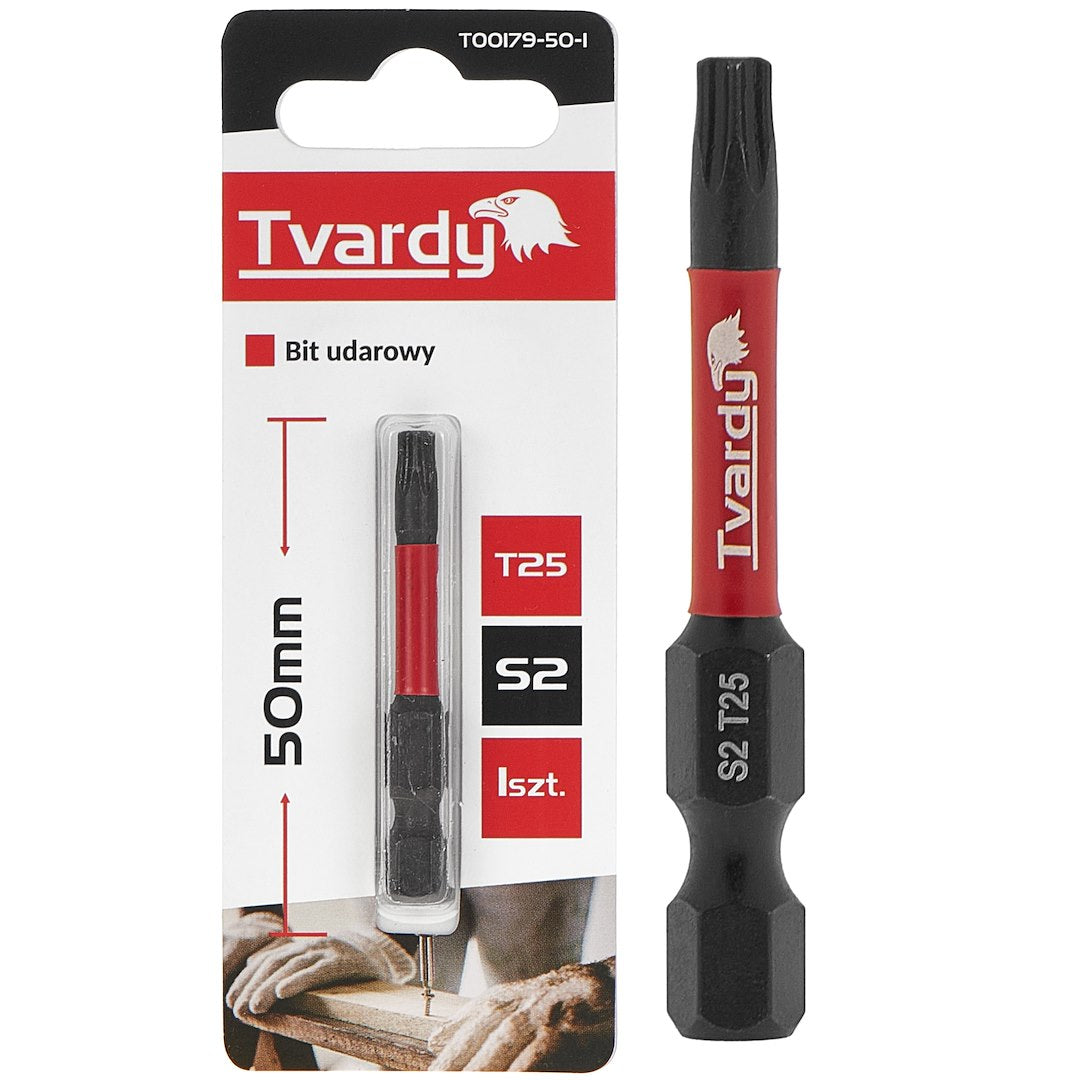 Impact screwdriver bit, T25, 50 mm, S2