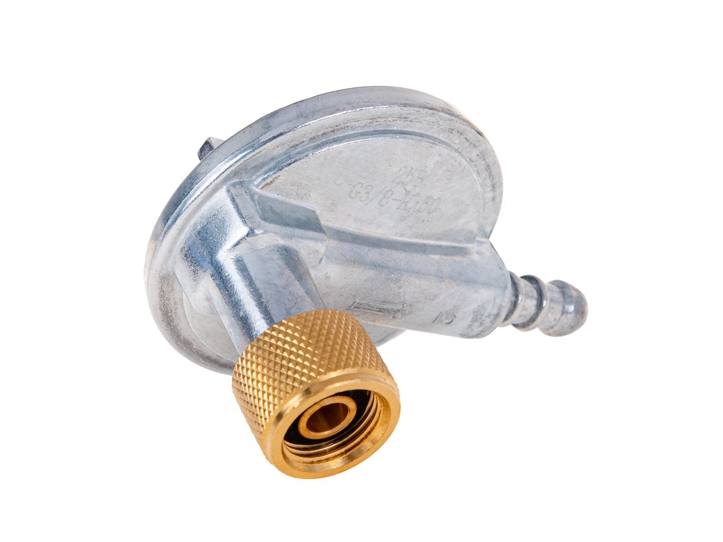 Propane-butane gas connection set – angled regulator, hose clamps and 2 m hose