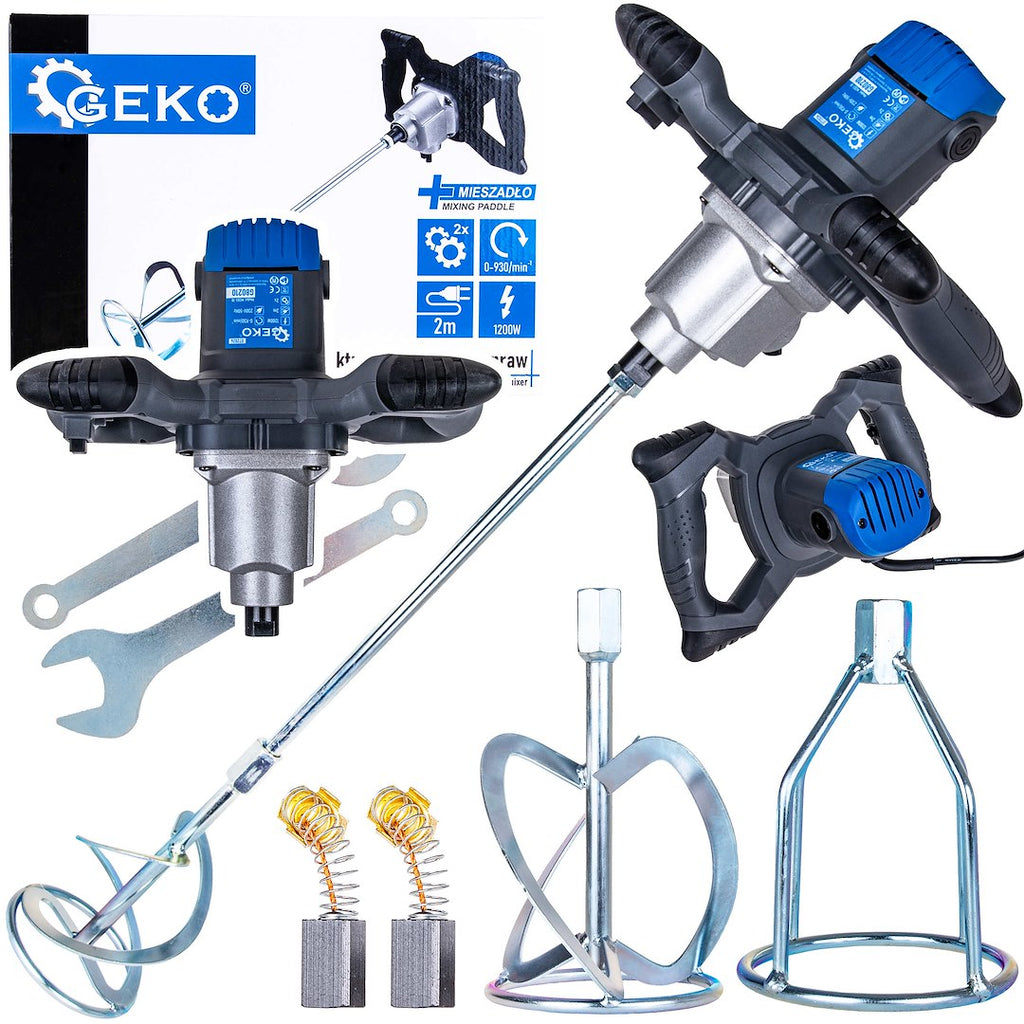 1200W Paint and Mortar Electric Mixer with Additional Mixing Paddle
