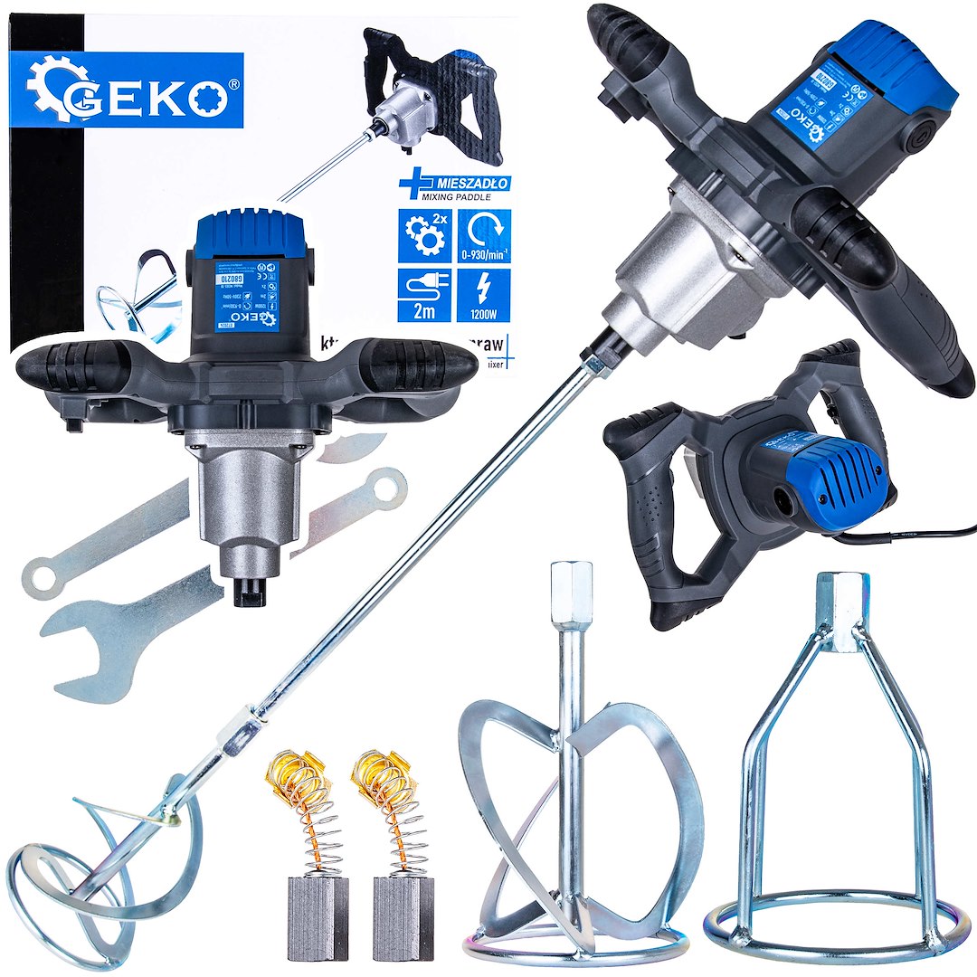 1200W Paint and Mortar Electric Mixer with Additional Mixing Paddle