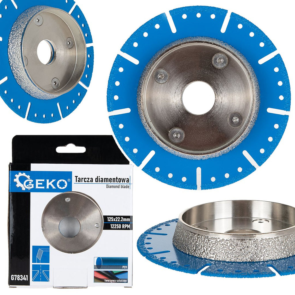 Diamond disc for cutting and chamfering PVC pipes 125 mm