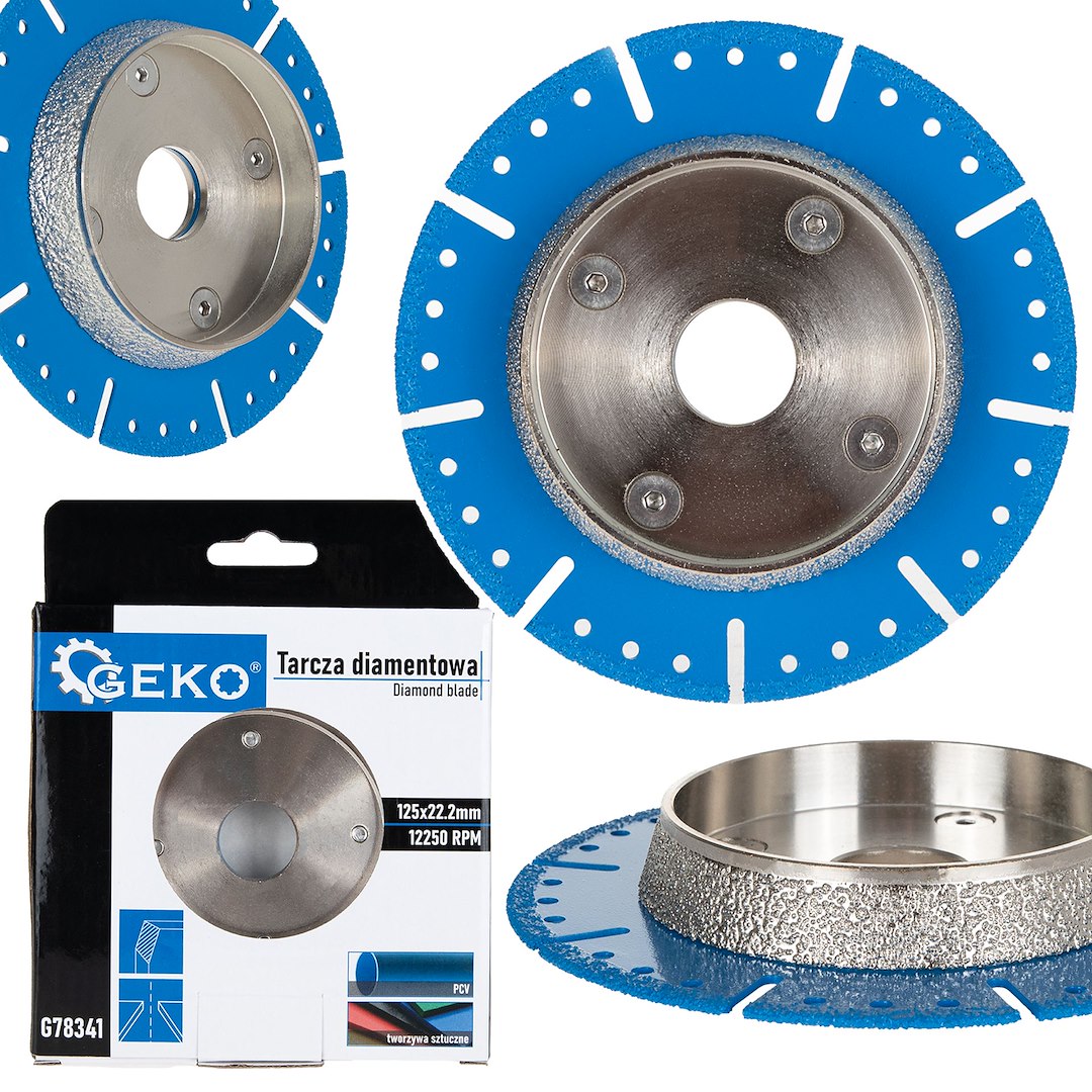 Diamond disc for cutting and chamfering PVC pipes 125 mm