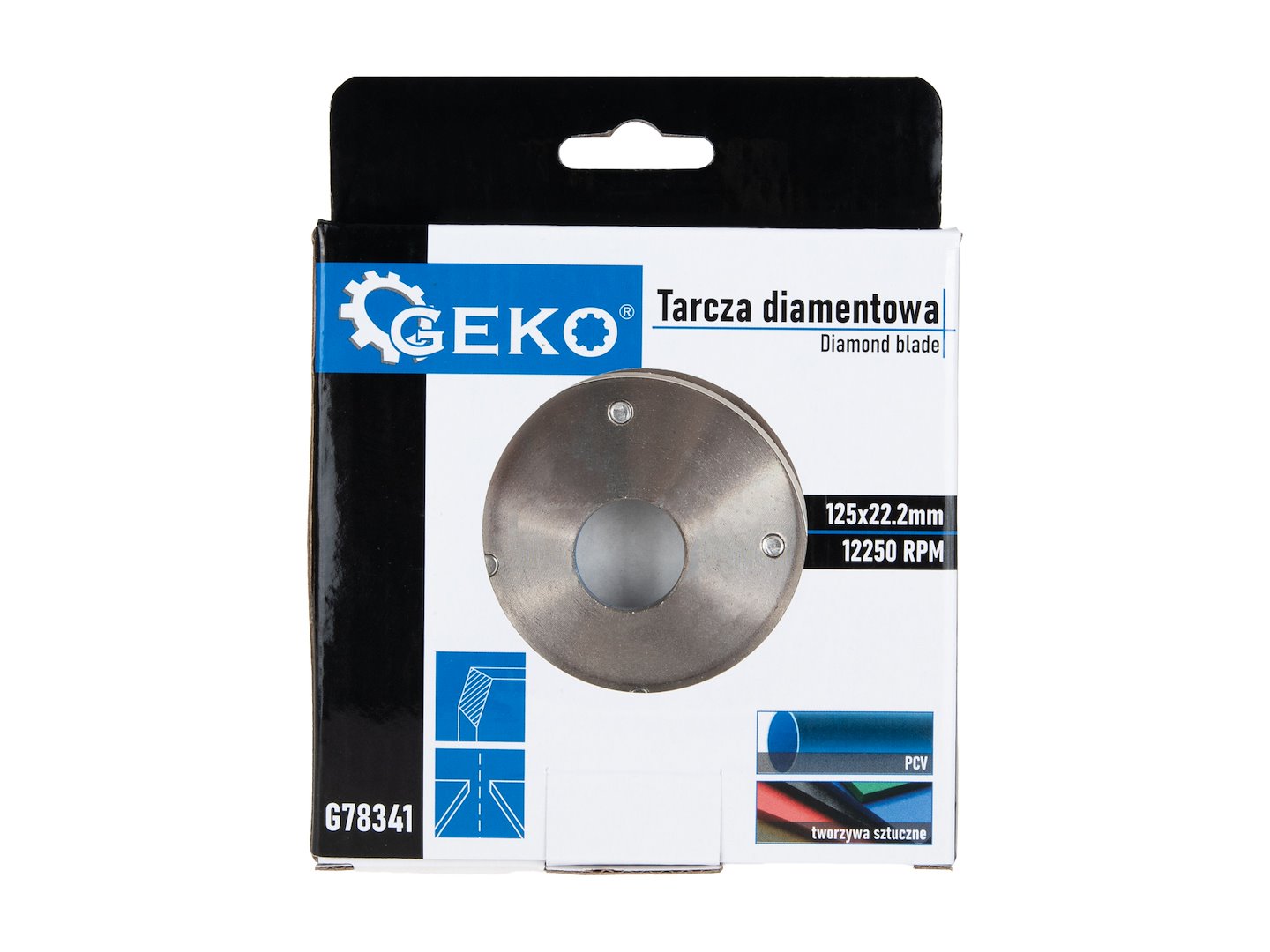 Diamond disc for cutting and chamfering PVC pipes 125 mm