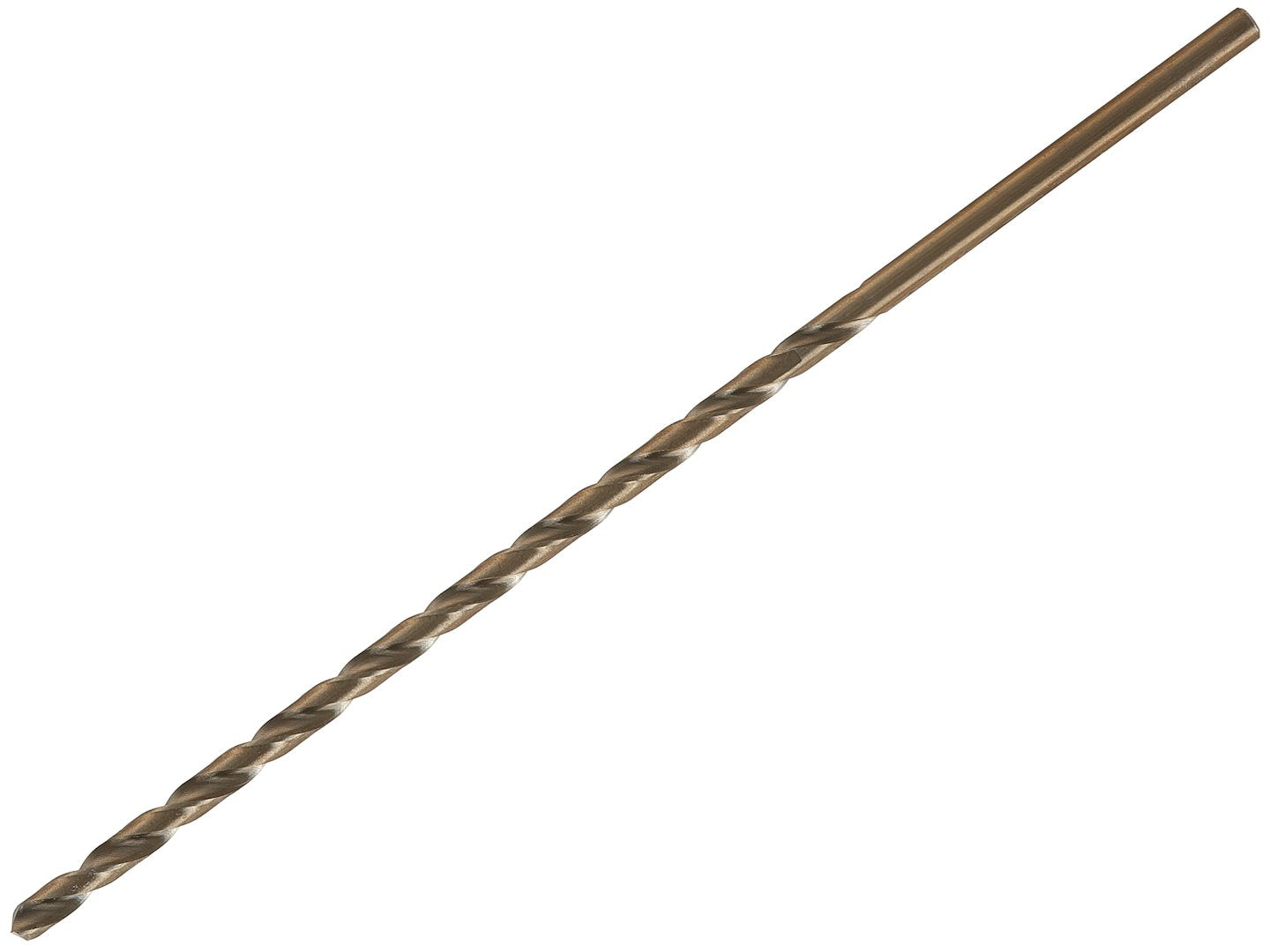 Long HSS DIN1869 5.0 x 195 mm Gold Metal Twist Drill Bit