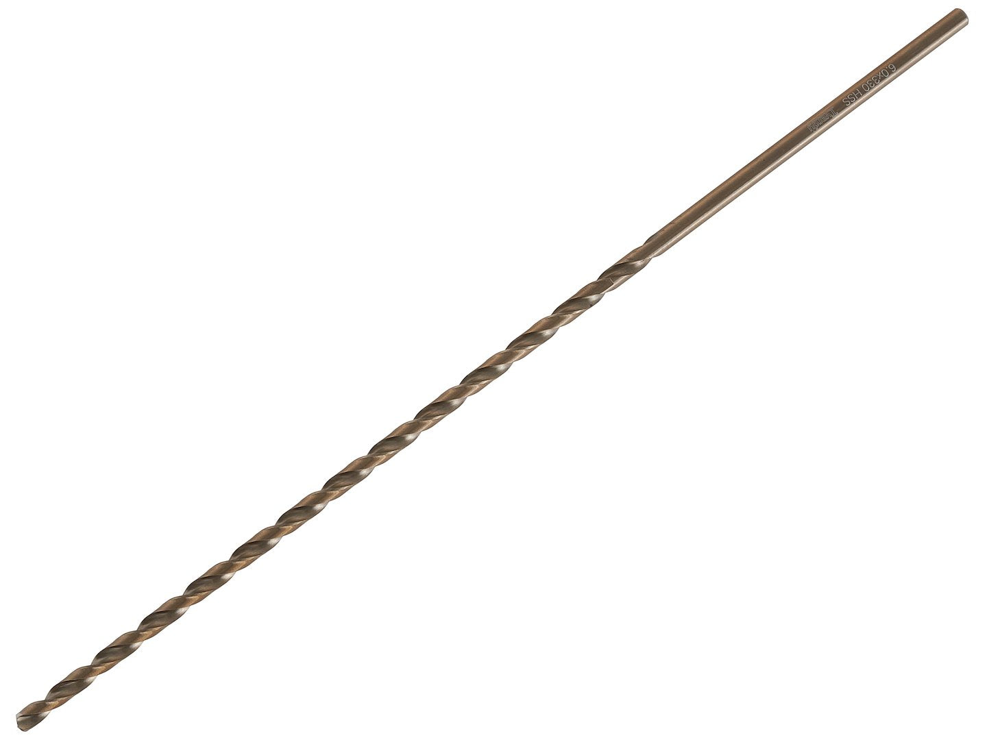 Long HSS DIN1869 6.0 x 330 mm Gold metal twist drill bit