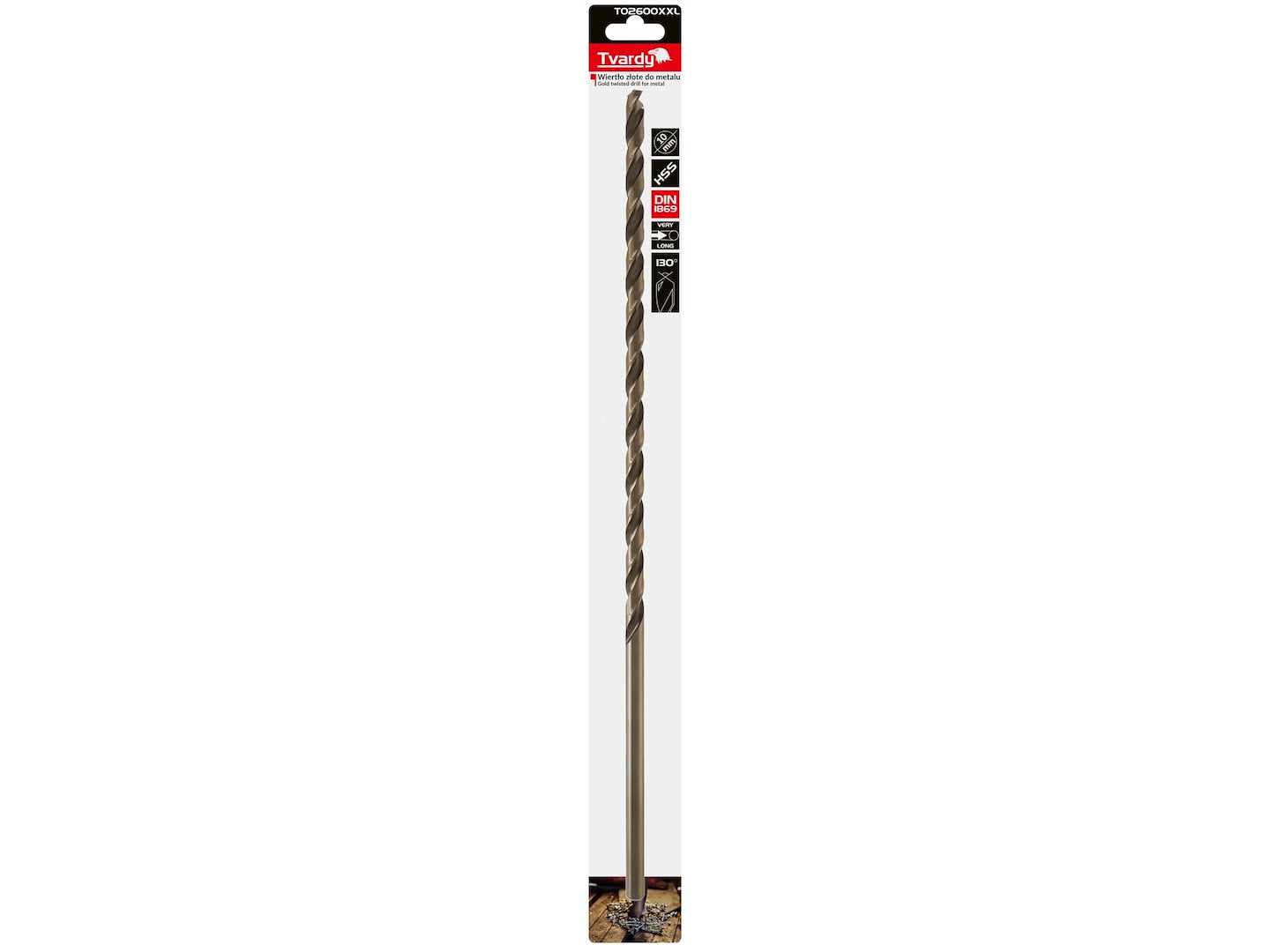 Long HSS DIN1869 10.0 x 430 mm Gold Metal Twist Drill Bit