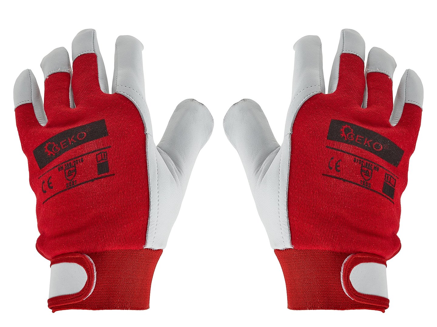 Goat leather winter gloves, elastic cotton back, velcro cuff s.10 – Pack of 12