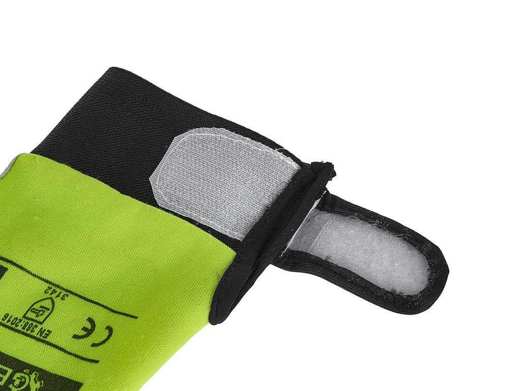Goat leather yellow gloves, elastic cotton back, velcro cuff s.10 – Pack of 12