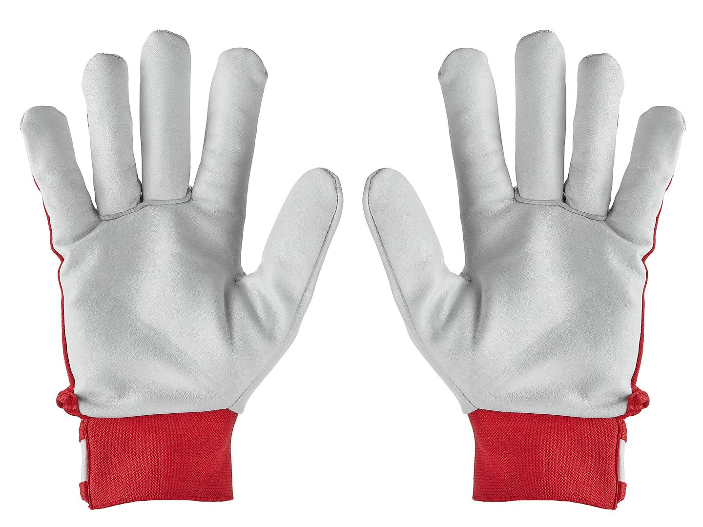 Goat leather red gloves, elastic cotton back, velcro cuff s.11 – Pack of 12