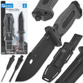 Tactical Knife 275/135 mm with Holster BLACK SURVIVAL SERIES