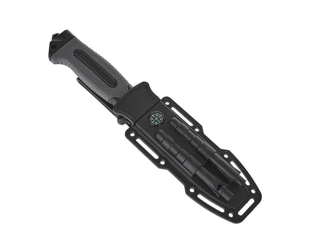 Tactical Knife 275/135 mm with Holster BLACK SURVIVAL SERIES