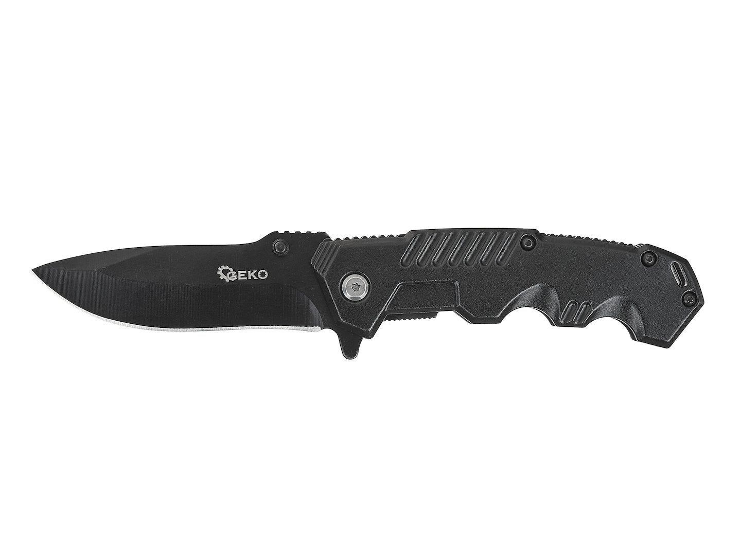 Tactical jackknife 200/85 mm with holster BLACK SURVIVAL SERIES