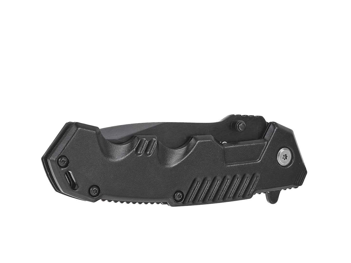 Tactical jackknife 200/85 mm with holster BLACK SURVIVAL SERIES