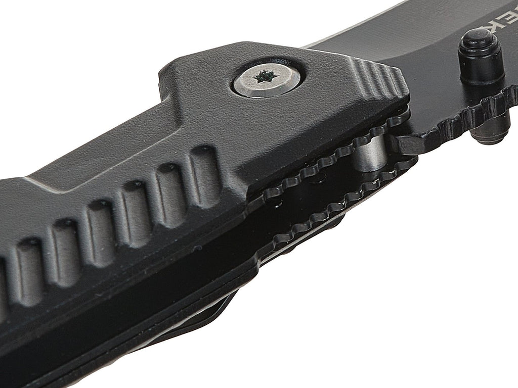 Tactical jackknife 200/85 mm with holster BLACK SURVIVAL SERIES