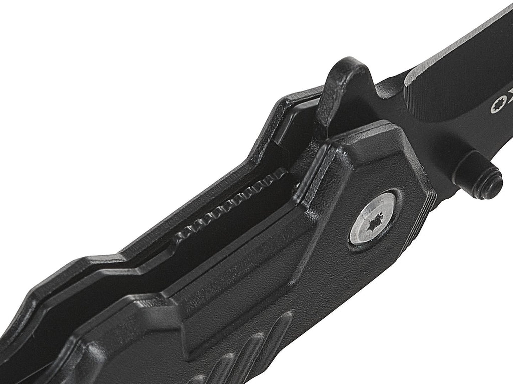 Tactical jackknife 200/85 mm with holster BLACK SURVIVAL SERIES
