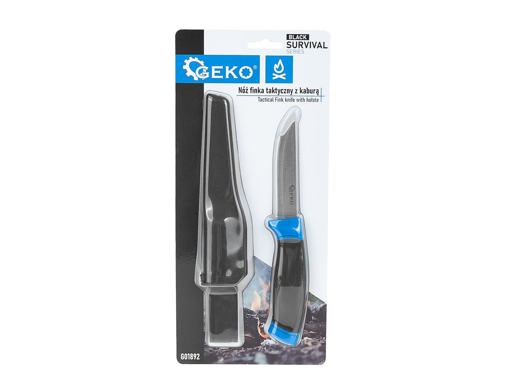 Tactical Fink Knife 215/105 mm with holster — BLACK SURVIVAL SERIES